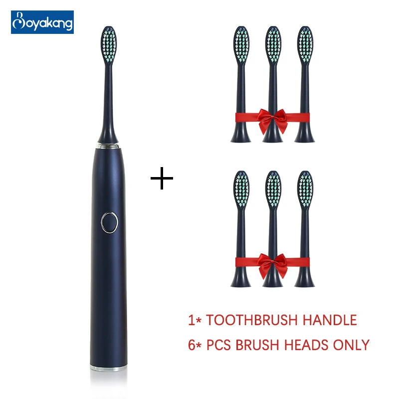 

Boyakang Sonic Electric Toothbrush 5 Brushing Mode Smart Timing IPX8 Waterproof Dupont Bristles USB Chargeable Quiet For Adult