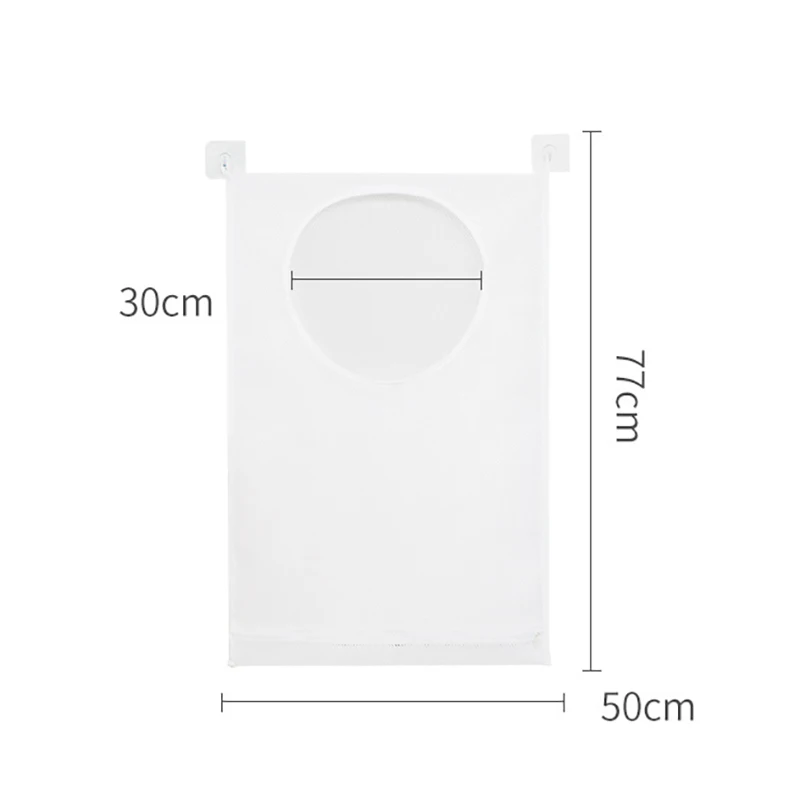 

Door Hanging Laundry Hamper Bag Space Saving Clothes Hamper for Laundry Wall Mounted Sundries Bathroom Storage Bag With Hooks