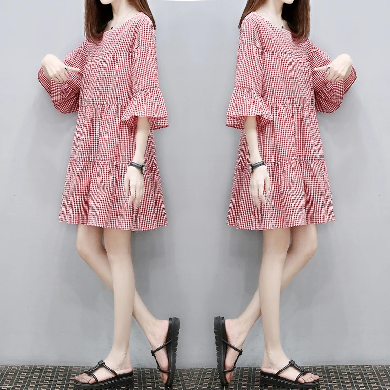 2021 летние хлопковые рубашки для беременных женщин размера плюс с расклешенными