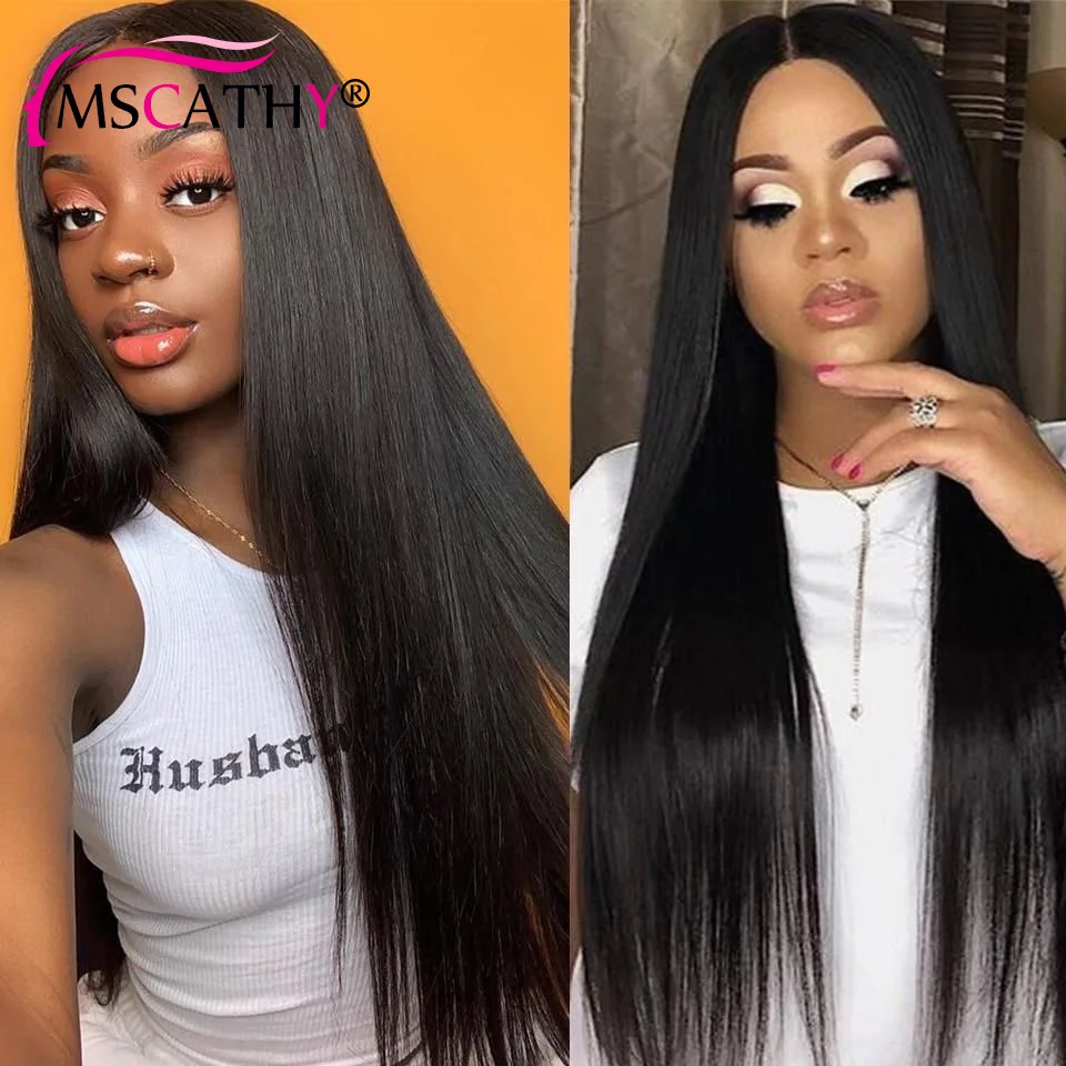 

30Inch Lace Front Wigs Silky Straight Natural Colored Full Lace Front Wig Natural Hairline Pre Plucked Wigs For Women Human Hair