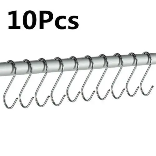 Горячая распродажа 10 шт. Аксессуары для ванной комнаты Шторы металлический крюк