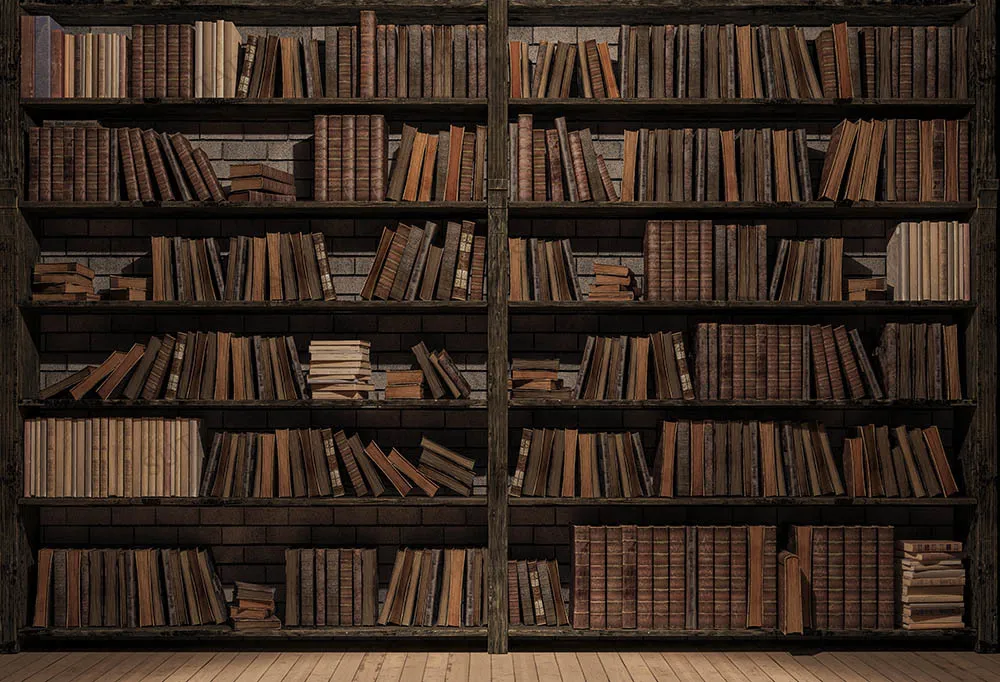 

Library Shelf Book Old Wood Study Home Decor Child Portrait Photographic Backgrounds Photography Backdrops For Photo Studio Prop