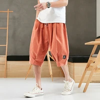 7xl 8xl 2022 summer harem pants men short joggers chinese style calf length casual baggy pants male capris trousers