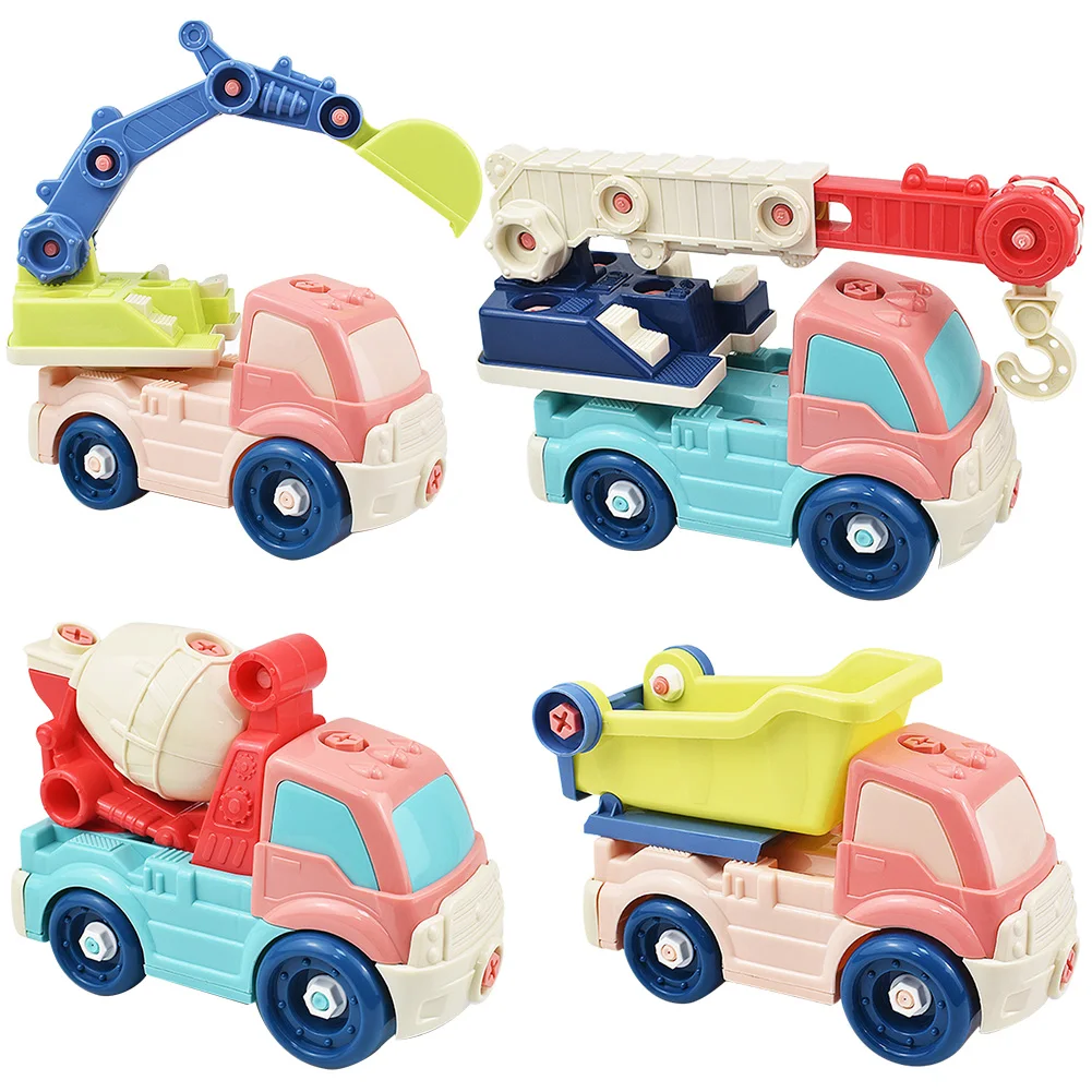 

Детский пазл DIY Разборка и сборка инженерный автомобиль с инструментами можно скользить экскаватор стрела модель автомобиля сборные игруш...