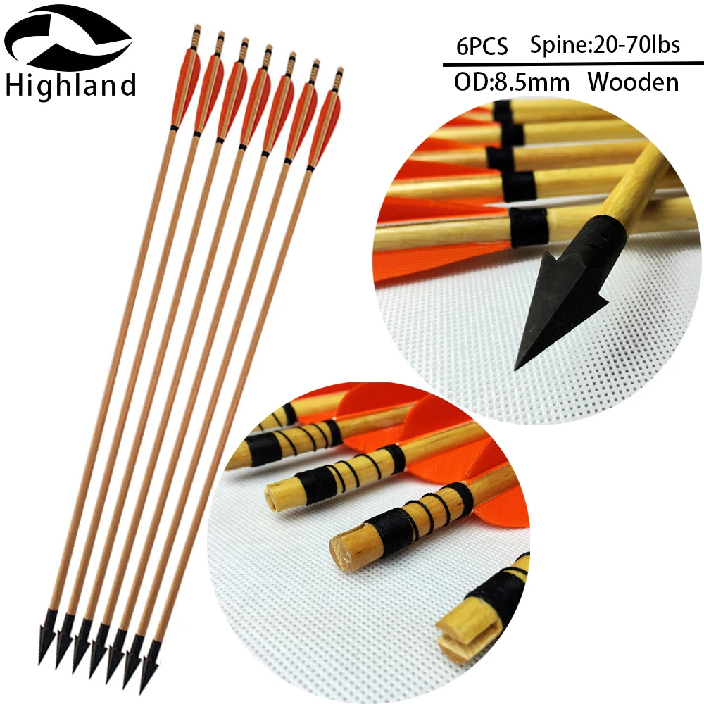Стрелы из натурального лука традиционные деревянные стрелы для стрельбы с