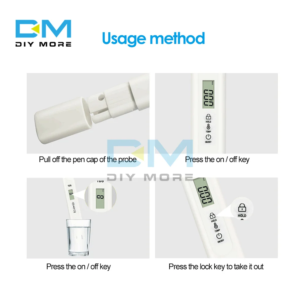 TDS-M1S ручка для тестирования качества воды портативная фоторучка со светодиодный