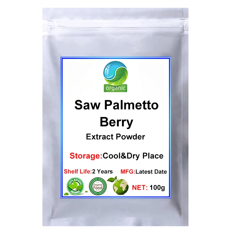 

99% Saw Palmetto Extract Powder Supplement for Prostate Health Supports Frequent Urination DHT Blocker and Hair Loss