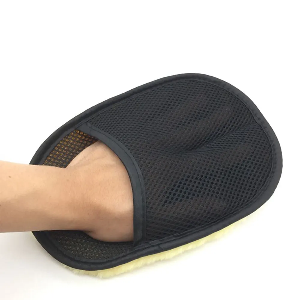 Шерстяные перчатки для автомойки полировки и чистки автомобиля плюшевая