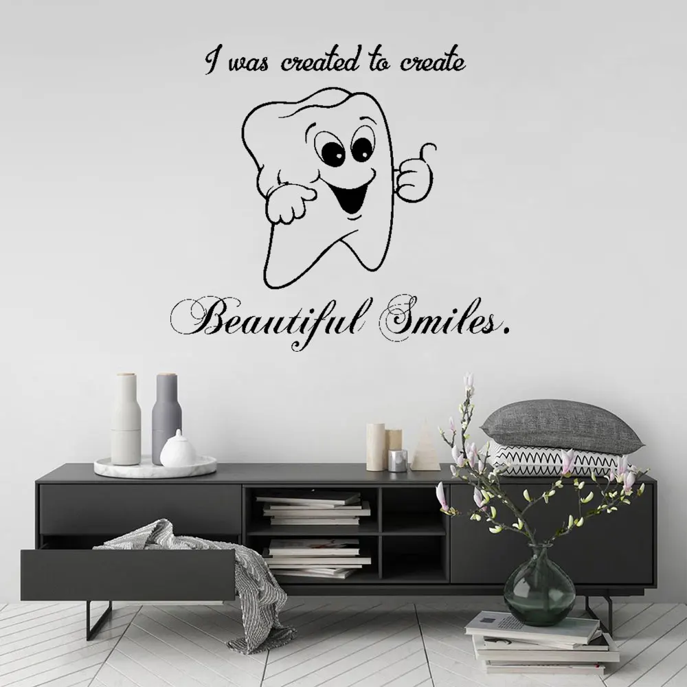 

Dental Clinic Logo Quote Wall Decal Dental Wall Stickers Vinyl Teeth Clinic Wall Decor Tooth Sign Paste Murals Poster DW12194