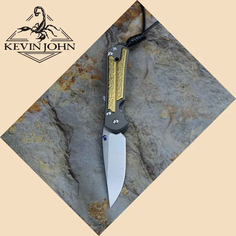 Copper version B Kevin John небольшой себенца 21 складной нож для ежедневного использования, M390 лезвие TC4 Титан ручка Открытый Отдых Охота Карманные Ножи EDC инструменты - Цвет: Copper version B