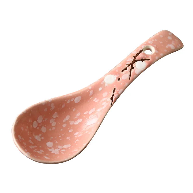 Столовая посуда ручной росписи в японском стиле из глазурованной керамики с