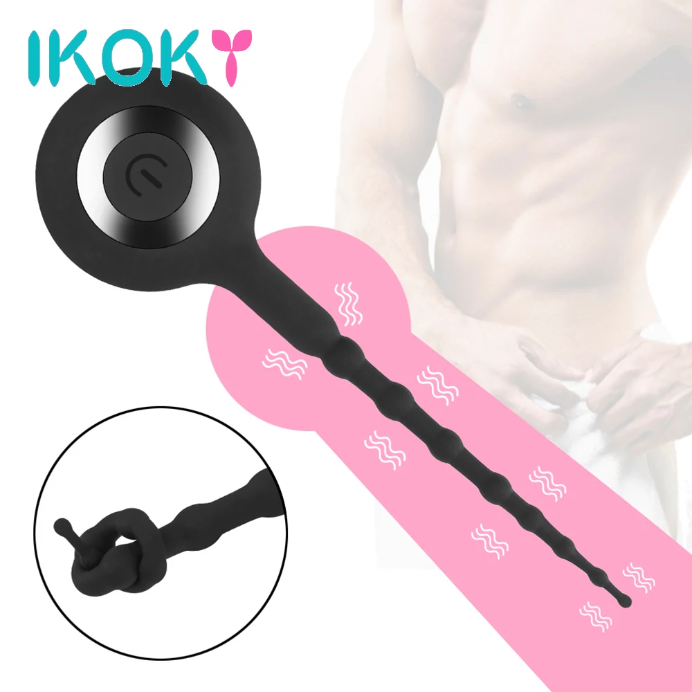Стимуляция уретры IKOKY Анальная пробка Мужской мастурбатор пенис расширители