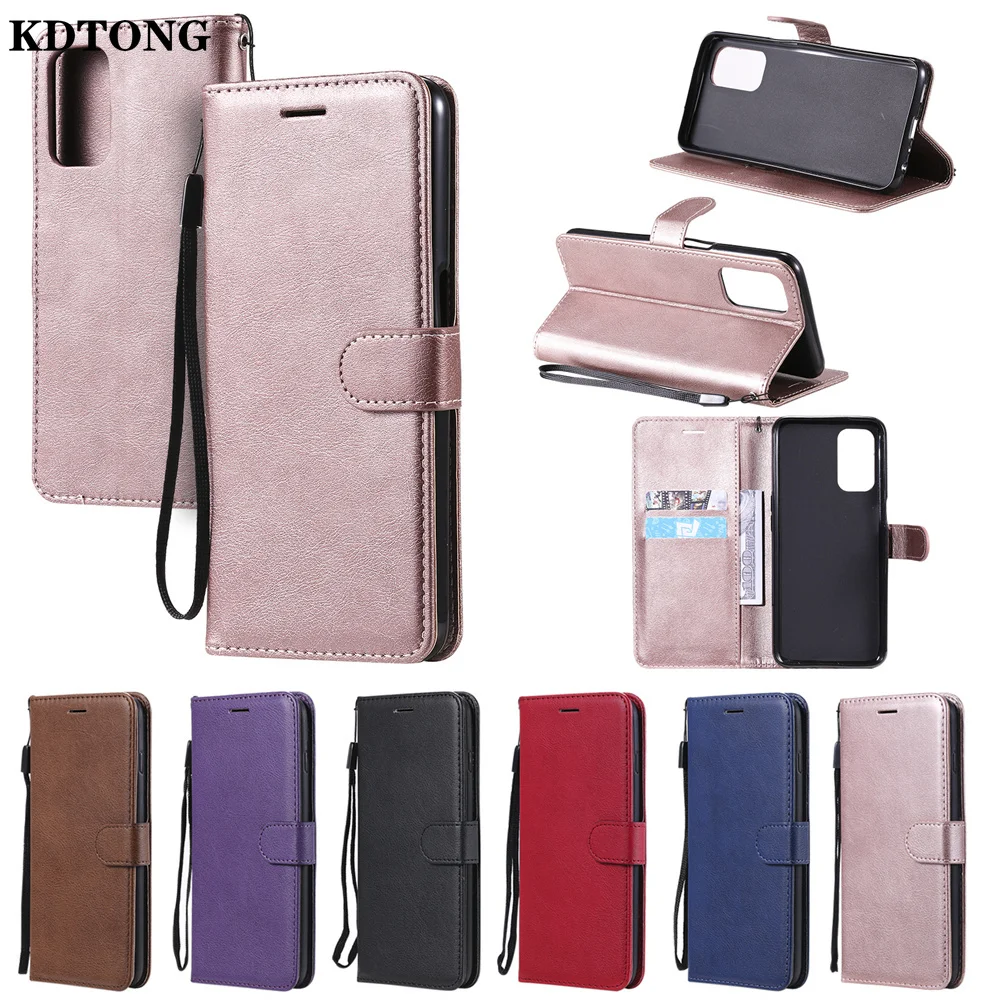 

Flip Phone Case for Oppo A72 5G Realme C15 C11 7 7i F17 Reno 5 Pro A53 A15 Funda Classic Solid Color Leather Protection Cover