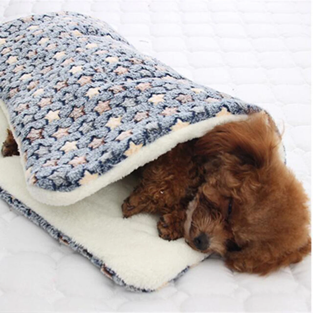 Мягкий фланелевый коврик для домашних животных кровать собаки зимнее утолщенное