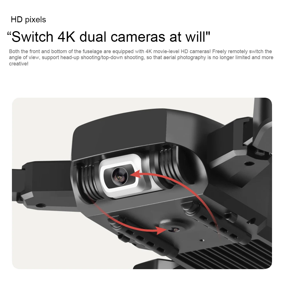 

Foldable Drone Selfie Dual Cameras WIFI Real Time Transmission HD 4K RC Quadcopter APP Control Portable Face Recognition Outdoor