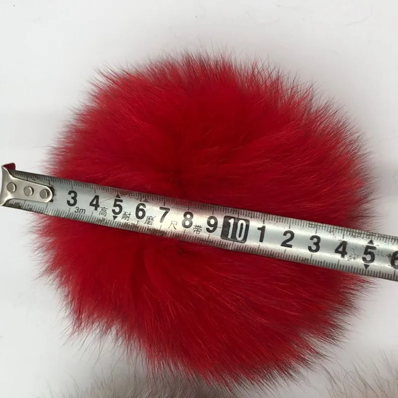 15 см натуральный животный Hairball Hat помпон ручной работы DIY действительно енот большой волос шар шляпа помпон с пряжкой