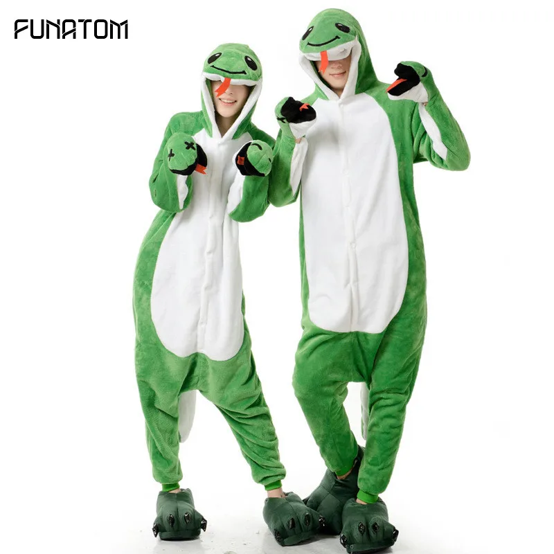 Пижамы в виде змеи для женщин костюм животных мужские взрослые комбинезоны