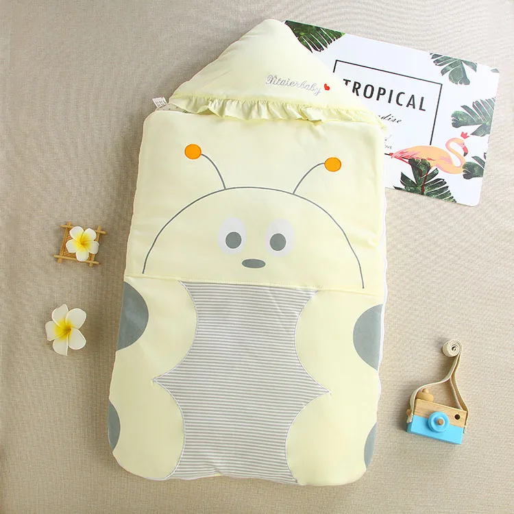 Мягкий спальный мешок из чесаного хлопка для новорожденных Пеленальный