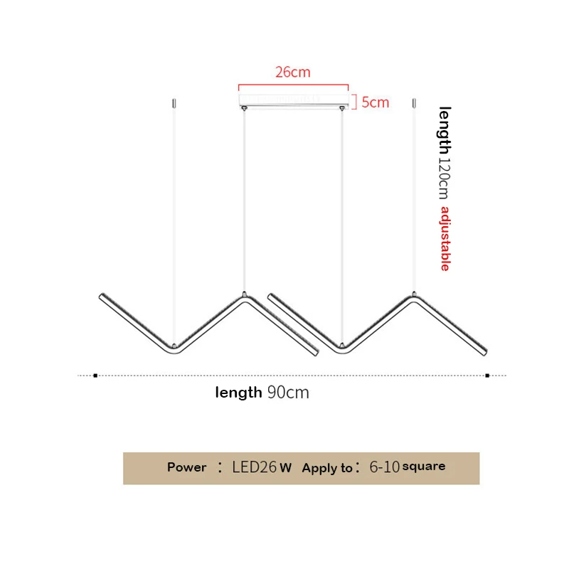 Nordic Pendant Light Art Line Led Haning Lamp Geometric Chandelier Indoor Lights For Restaurant Bar Front Desk Office Decoration