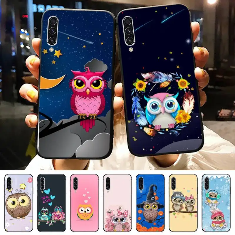 

Owl cute cartoon animal Phone Case For Samsung galaxy A S note 10 7 8 9 20 30 31 40 50 51 70 71 21 s ultra plus