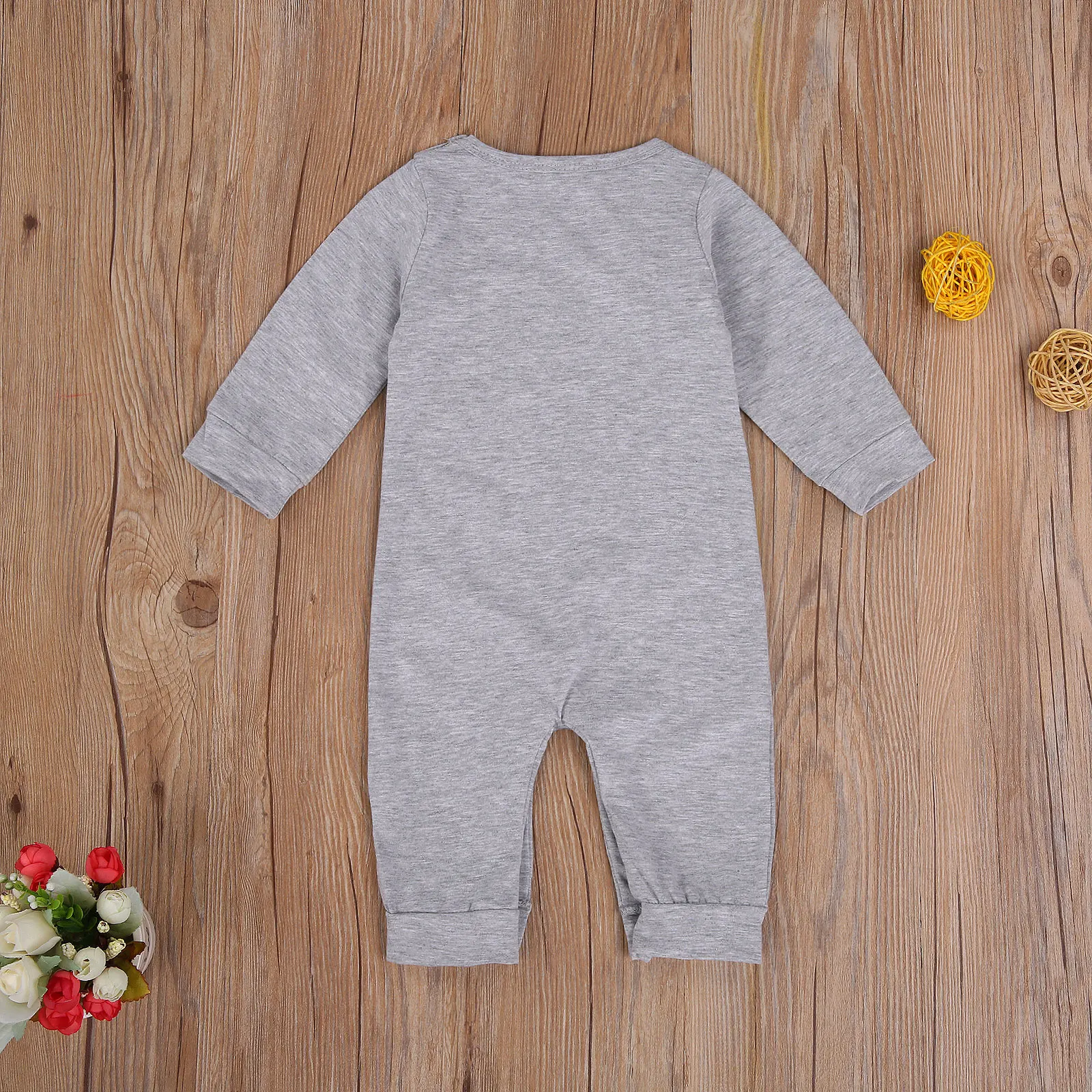 

2020 New Fall Autumn 0-24M Infant Baby Girl Boy MOM+DAD=ME Long Sleeve Letter Print Gray Romper Toddler Math Outfit Clothes