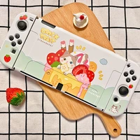 cute toast cat switch oled protective shell ns joy con controller tpu cover protection case for nintendo switch oled accessories