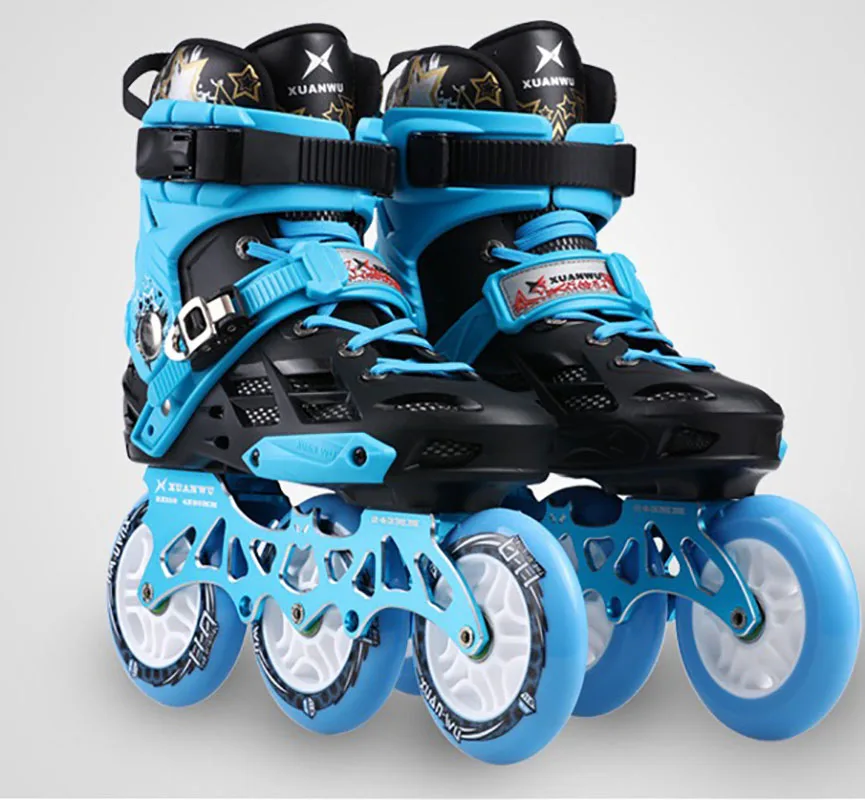 Men Women Inline Skate Colorful Flash Wheel Adjustable Speed Skates Fashion Outdoor Sport Fitness Entertainment Shoes 1 Pair