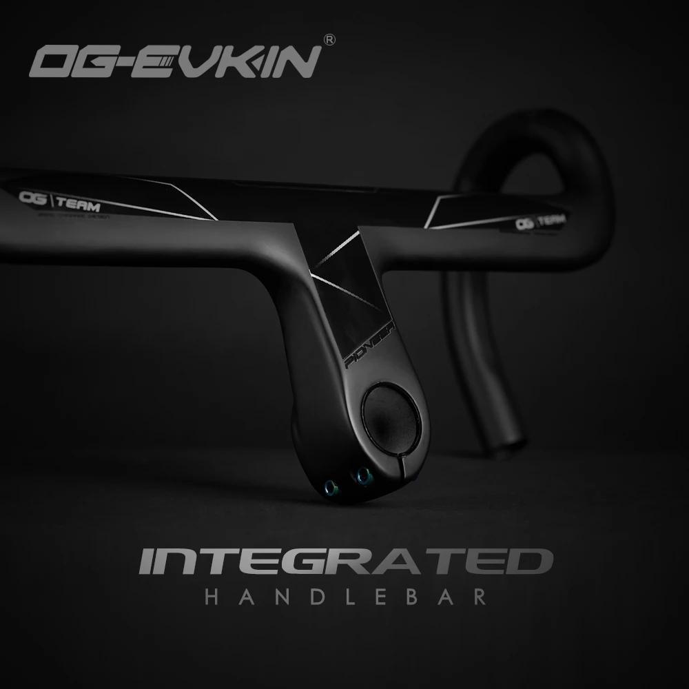 

OG-EVKIN HB-1300 Carbon Road Integrated Handlebar OD2 28.6/31.8mm Handlebars For Road Racing Bicycles Handle Bar Bicycle Parts