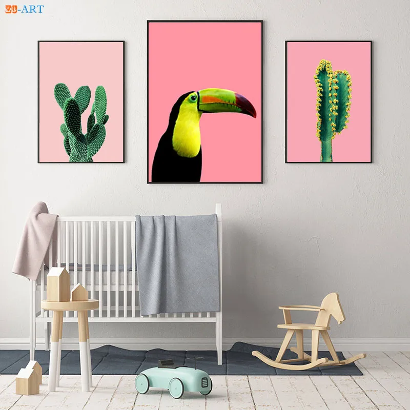 Кактус зеленое растение Художественная печать плакат пустынное картина Аризона