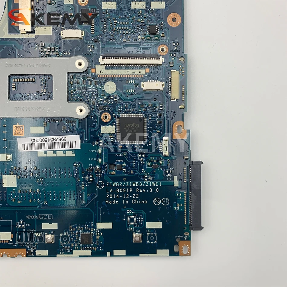 

New Mainboard For Lenovo Ideapad B50-70 Laptop Motherboard ZIWB2/ZIWB3/ZIWE1 LA-B091P I3-5005U 2GB GPU