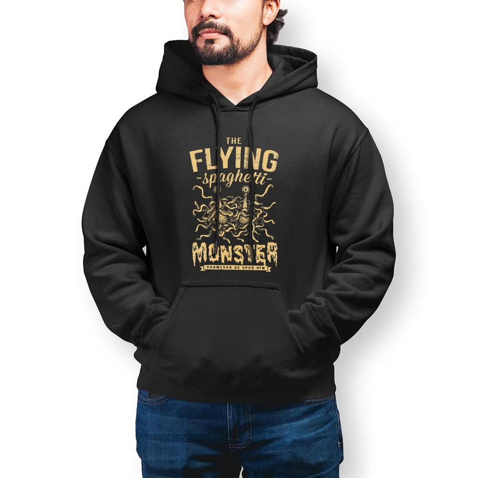

The Flying Spaghetti Monster Hoodie FSM Fashion Long Sleeve Hoodies Mens Winter Outdoor Pullover Hoodie