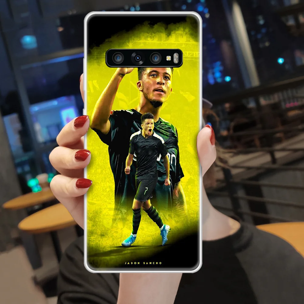 

Jadon Sancho soccer football 7 Phone Case cover hull For SamSung Galaxy S M 6 7 8 9 10 20 30 31 Edge Plus E Lite transparent
