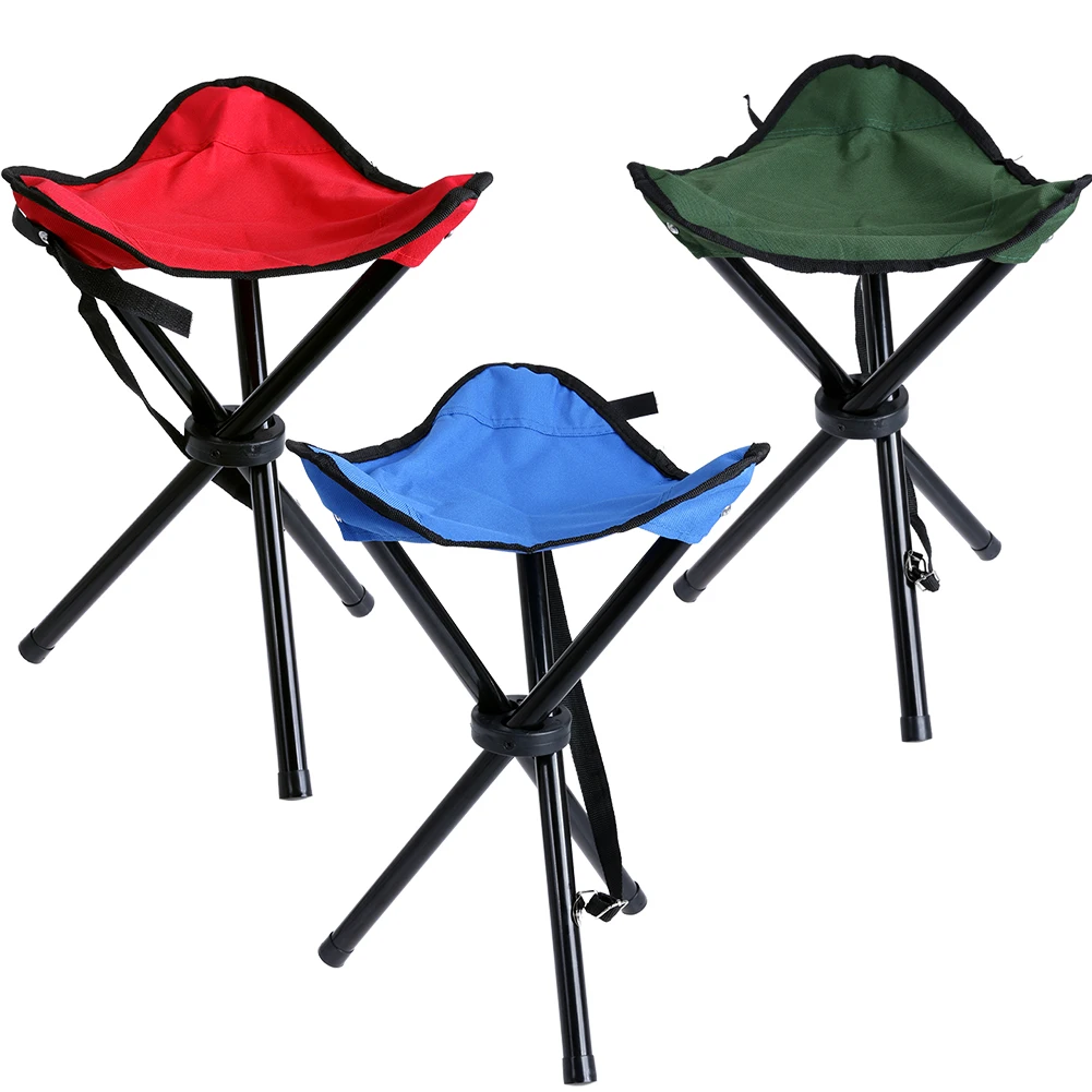 

Outdoor Fishing Chair Portable Tripod Stool Folding Chair Camping Walking Picnic Garden Foldable Three Feet Beach Chair Small