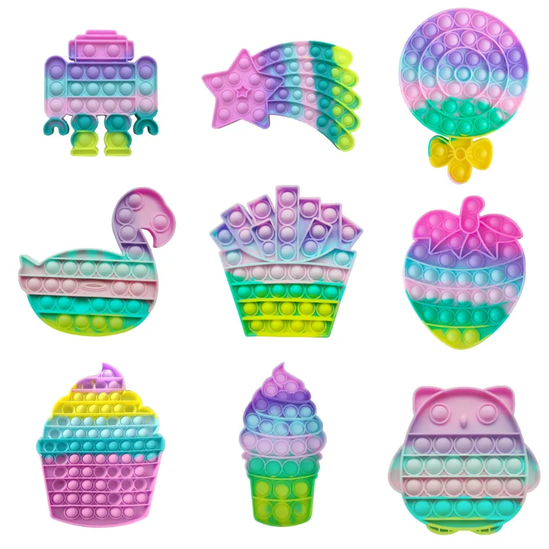 

Push Pops System Its Bubble Hot Air Balloon Car Color Fidget Toys Autism Special Needs Sensory Anti-stress Relief Toy Kids Toys