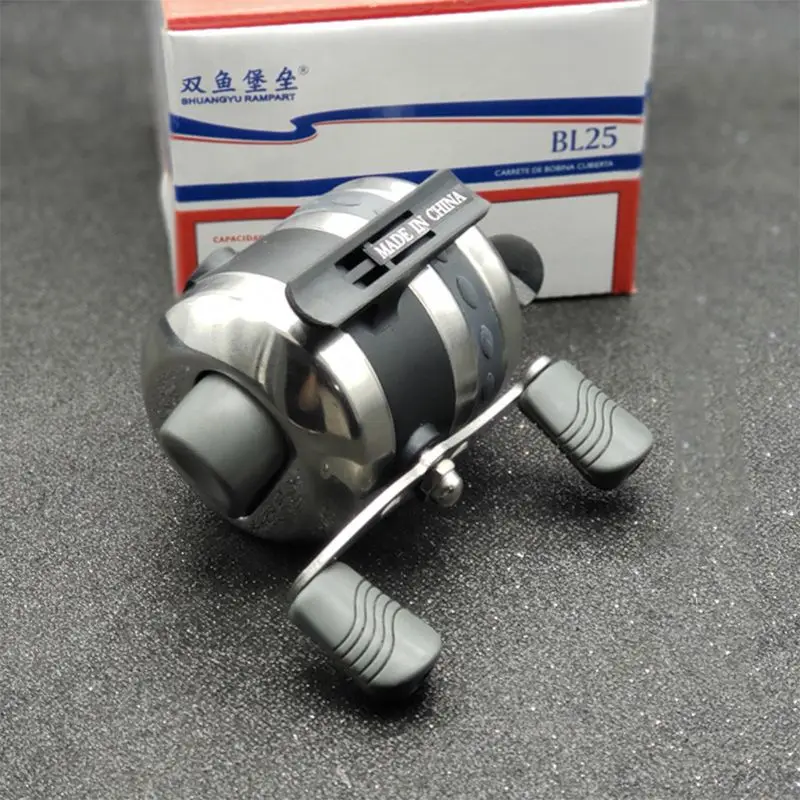 

Fishing Reel for Slingshot Shooting Dart Stainless Steel Closed Fishing Wheel Outdoor Hunting Random Color