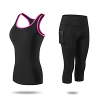 womens clothing 2021 yoga gym suit two piece tracksuit elastic force exercise fitness sportswear seamless push up yoga set