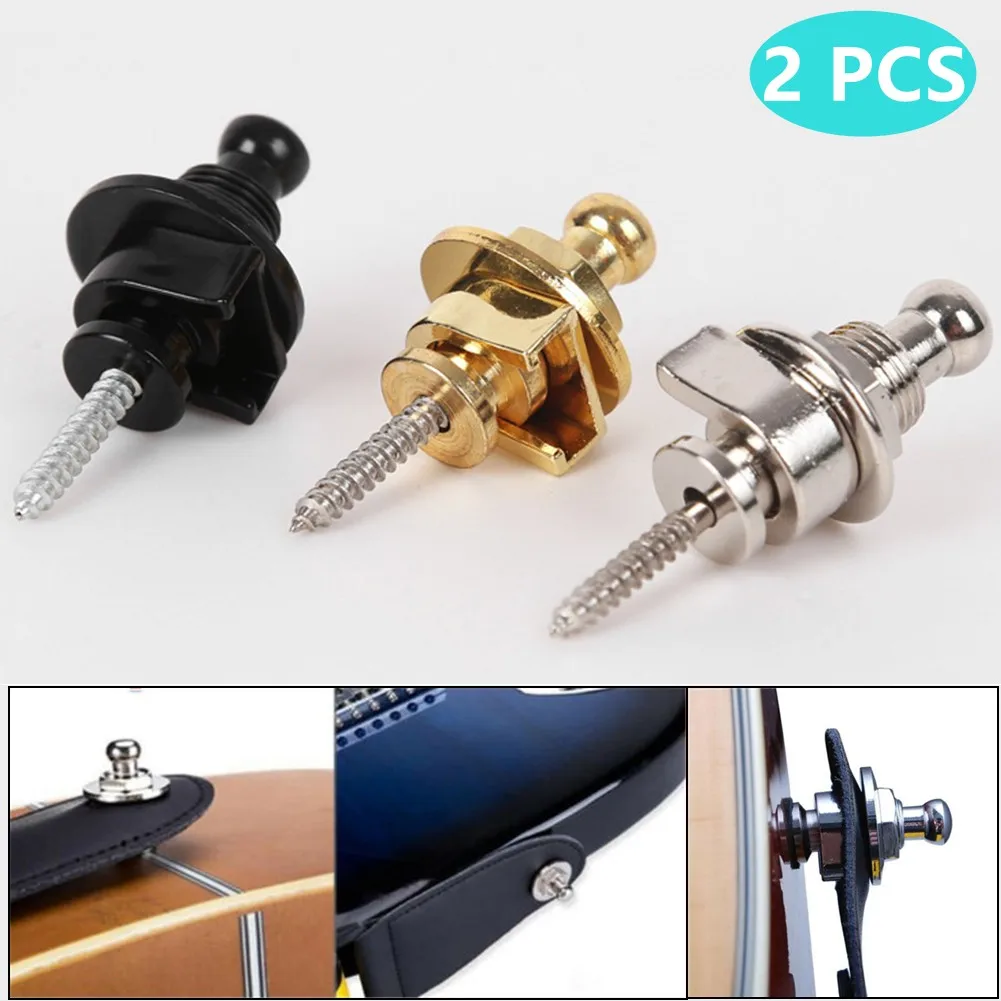 Сменные замки для электроакустической гитары кнопка стреплок хромированная