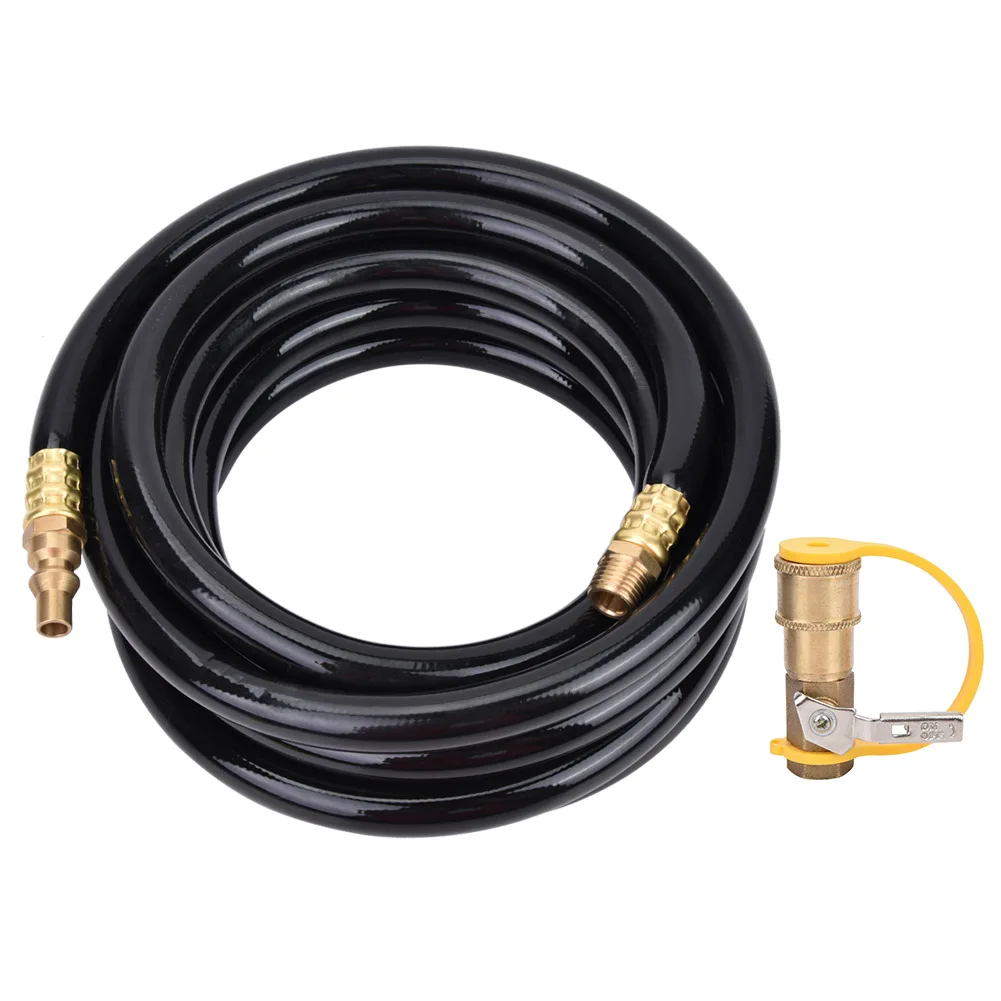 

Propane Quick Hose with 1/4in RV Quick Release 12 Foot Low Pressure Connection Hose