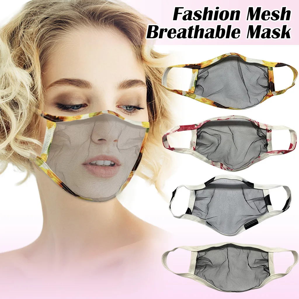 

unisex Lip Language Scrub Transparent Mask Three-Dimensional Washable Reusable Dustproof Masks Face Cover mascarillas