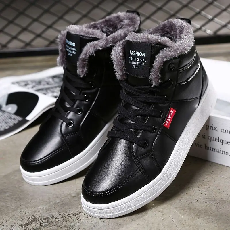 

Men boots Men's Winter Shoes Fashion Snow Boots Shoes Plus Size Winter Sneakers Ankle Men Shoes Winter Boots Black Blue Footwear