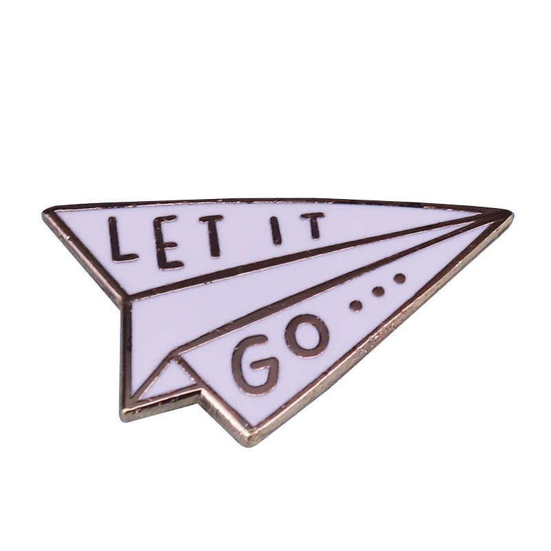 Нагрудный значок в виде самолета Let it go простое умственное напоминание |