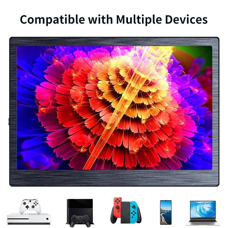 저렴한 7 인치 휴대용 모니터 LCD 디스플레이 HDMI HDR IPS 패널 미니 모바일 화면 노트북 X 박스 PS4 전화 PC 컴퓨터 라즈베리 파이 4 3
