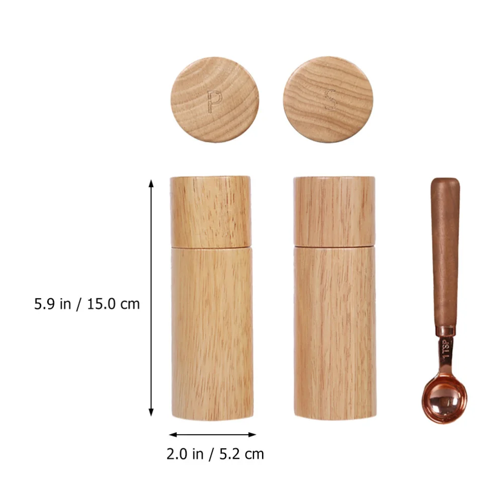 

3pcs Professional Pepper Mill Hand Operated Kitchen Pepper Wooden Grinder