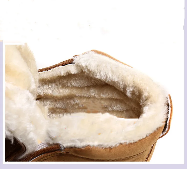 Мужские ботинки высококачественные ботильоны для снега обувь теплая плюшевая