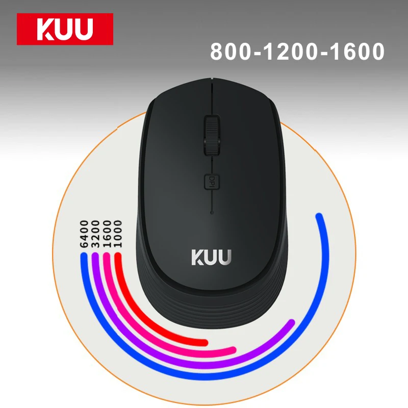 Беспроводная мышь KUU для ноутбука Pro Game 4 кнопки 1600DPI зажигалка эргономичная