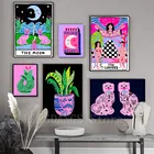 Алмазная живопись 5D сделай сам в скандинавском стиле, абстрактная картина для влюбленных, таро, луна, растение, мозаика, вышивка крестиком, украшение для дома, подарок