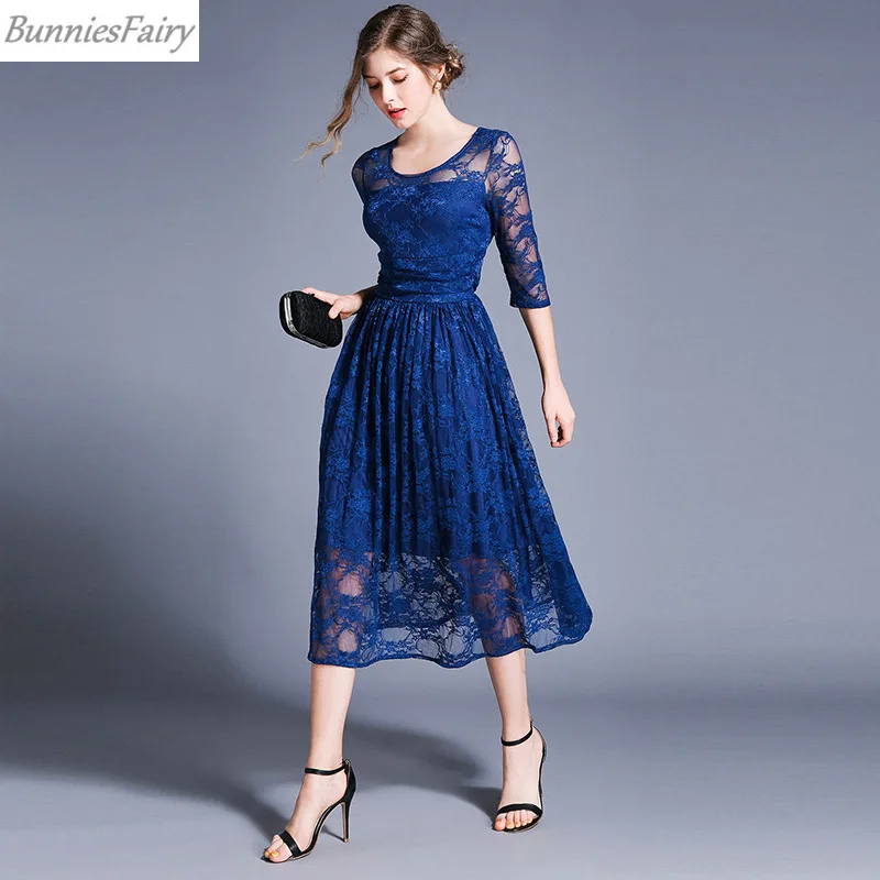 BunniesFairy 2019 осеннее женское элегантное вязанное крючком ажурное кружевное