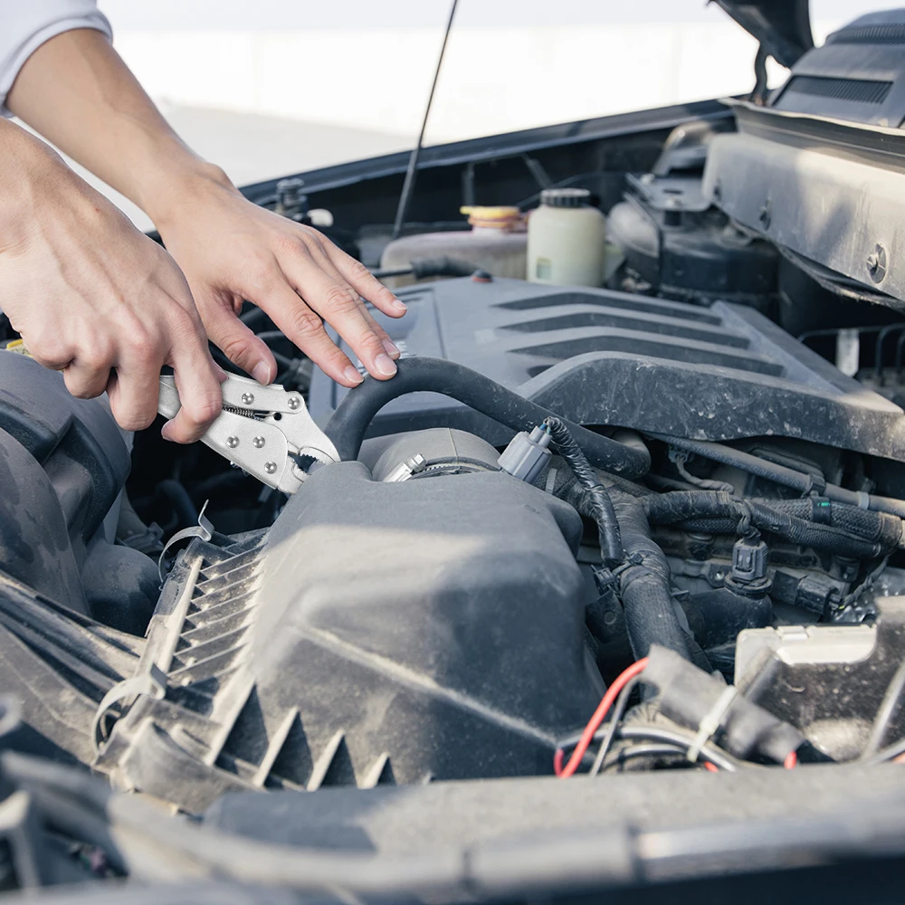 

5Pcs Locking Pliers Set CR-V Steel Mole Grips Quick-Release & Self-Locking With Soft Grip