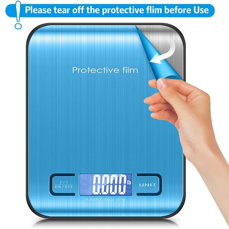 

Digital Kitchen Scales,11Lb/5Kg Food Scales, Stainless Steel Cooking Scales With Usb Rechargeable, Back-Lit Lcd Display