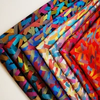 90 high density nylon brocade color strip candy pillow cushion fabric bag decoration tablecloth handmade diy fabric